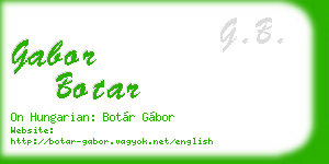 gabor botar business card